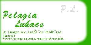 pelagia lukacs business card